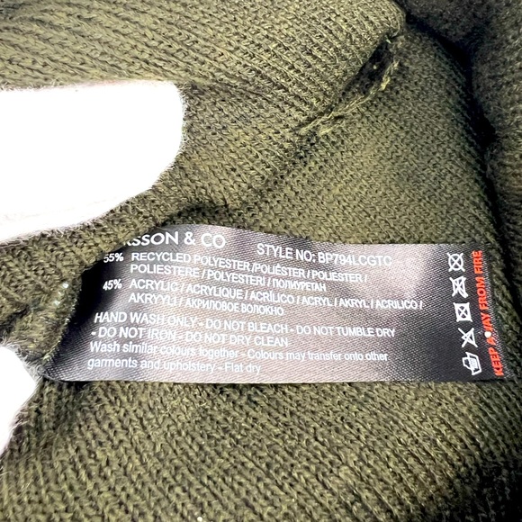 LARSSON & CO SPIRIT OF SCANDINAVIA, BEANIE SET, OLIVE GREEN & NAVY BLUE,ONE SIZE - Picture 14 of 14